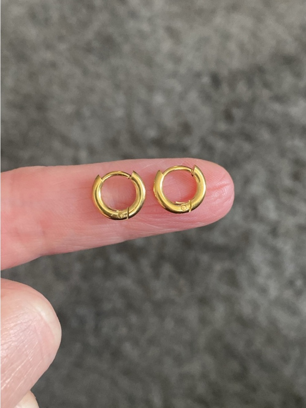 Gold Mini Hoop Huggie Earrings - Classic Everyday Style